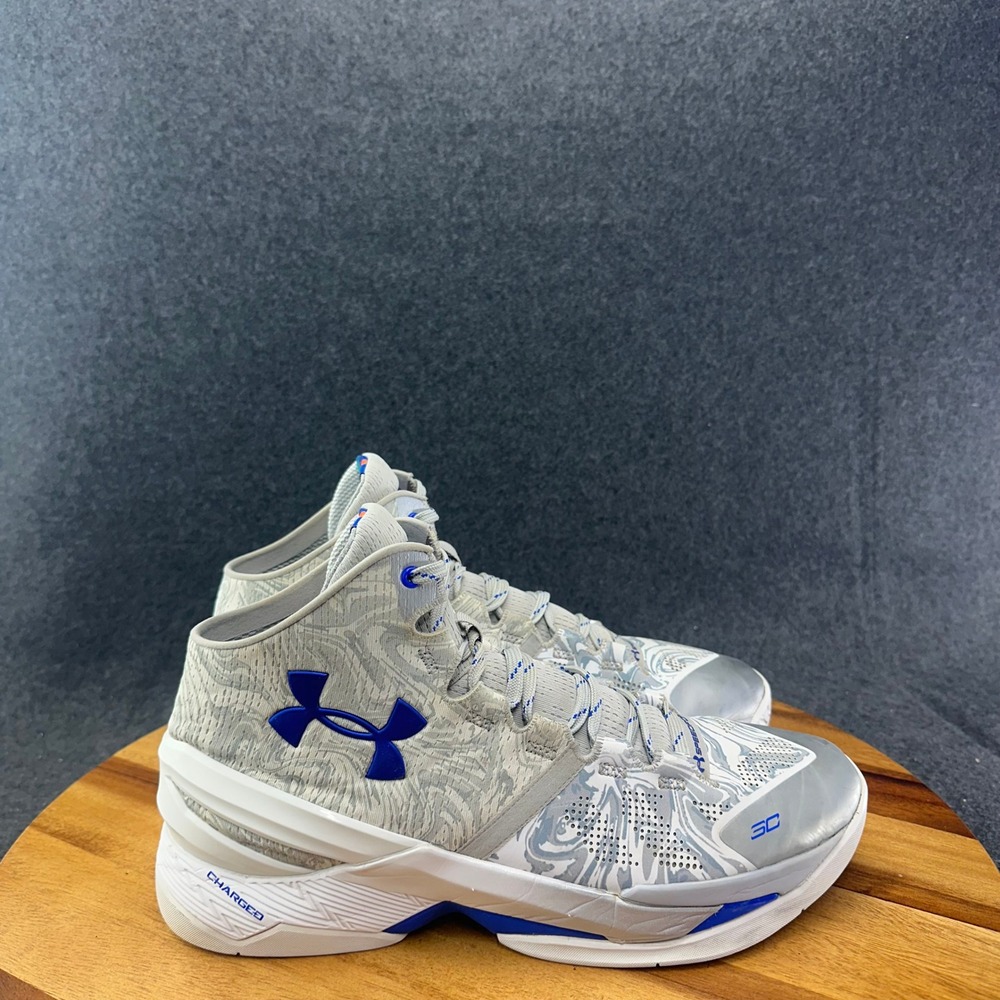Under Armour Steph Curry 2 Waves Basketball Sneakers Mens 10.5 Charged Blue